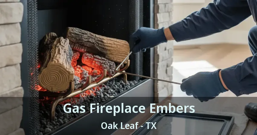Gas Fireplace Embers Oak Leaf - TX