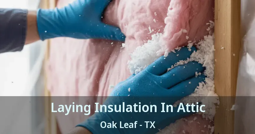 Laying Insulation In Attic Oak Leaf - TX